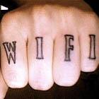 Free Wi-Fi Knuckle Tattoos