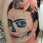 Frida Kahlo Sugar Skull Face Paint Tattoo