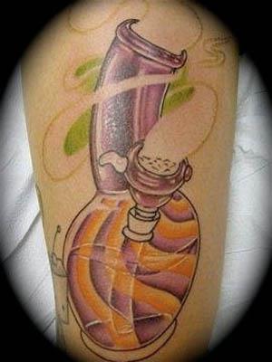 glass bong tattoo Youd Have to Be High To Get These Tattoos