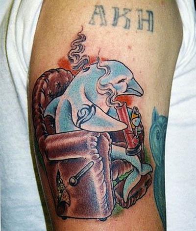 post smoking dolphin tattoo Youd Have to Be High To Get These Tattoos
