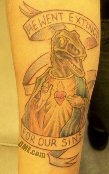raptor jesus tattoo OMG! WTF Jesus Tattoos